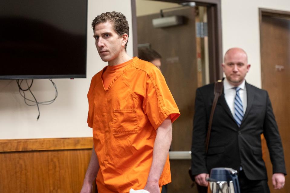 PHOTO: Bryan Kohberger enters the courtroom for his arraignment hearing in Latah County District Court, May 22, 2023, in Moscow, Idaho. (Zach Wilkinson-Pool/Getty Images)