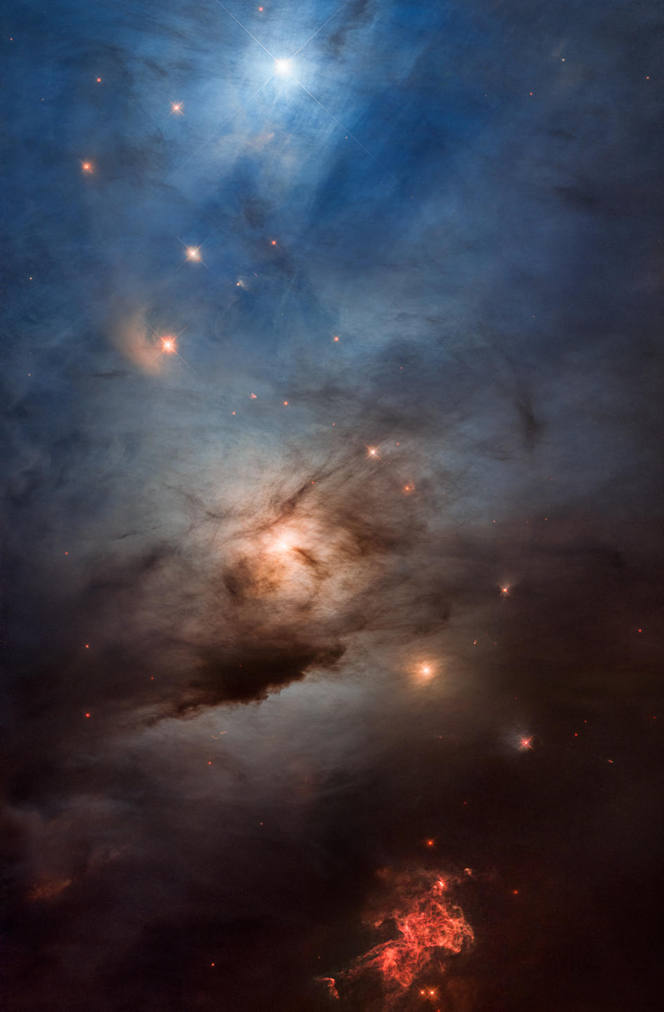 Imagen del aniversario del Hubble de la nebulosa oscura NGC 1333