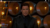 <p> When he introduced the Frozen star in 2014, Travolta either didn&#x2019;t know how to say Menzel&#x2019;s name or he had some sort of bit planned. Either way, he pronounced her name as &#x201C;Adele Dazeem&#x201D; in a weird accent and people were confused. </p>