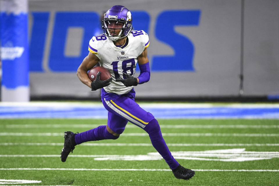 Should Justin Jefferson be the No. 3 pick in fantasy football drafts? (Photo by Nic Antaya/Getty Images)