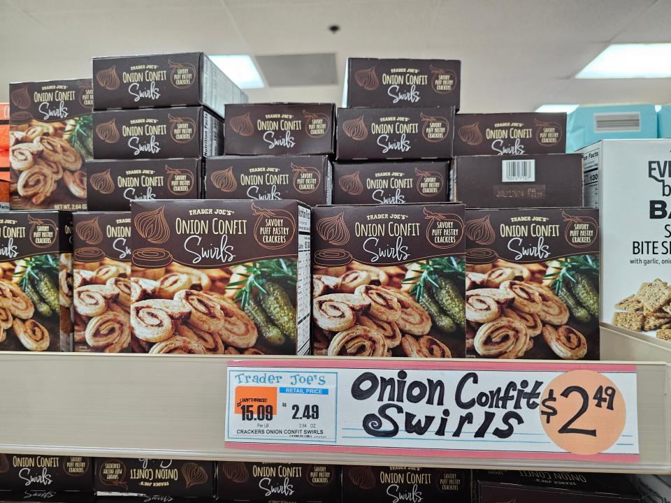 Trader Joe's  onion confit swirls 