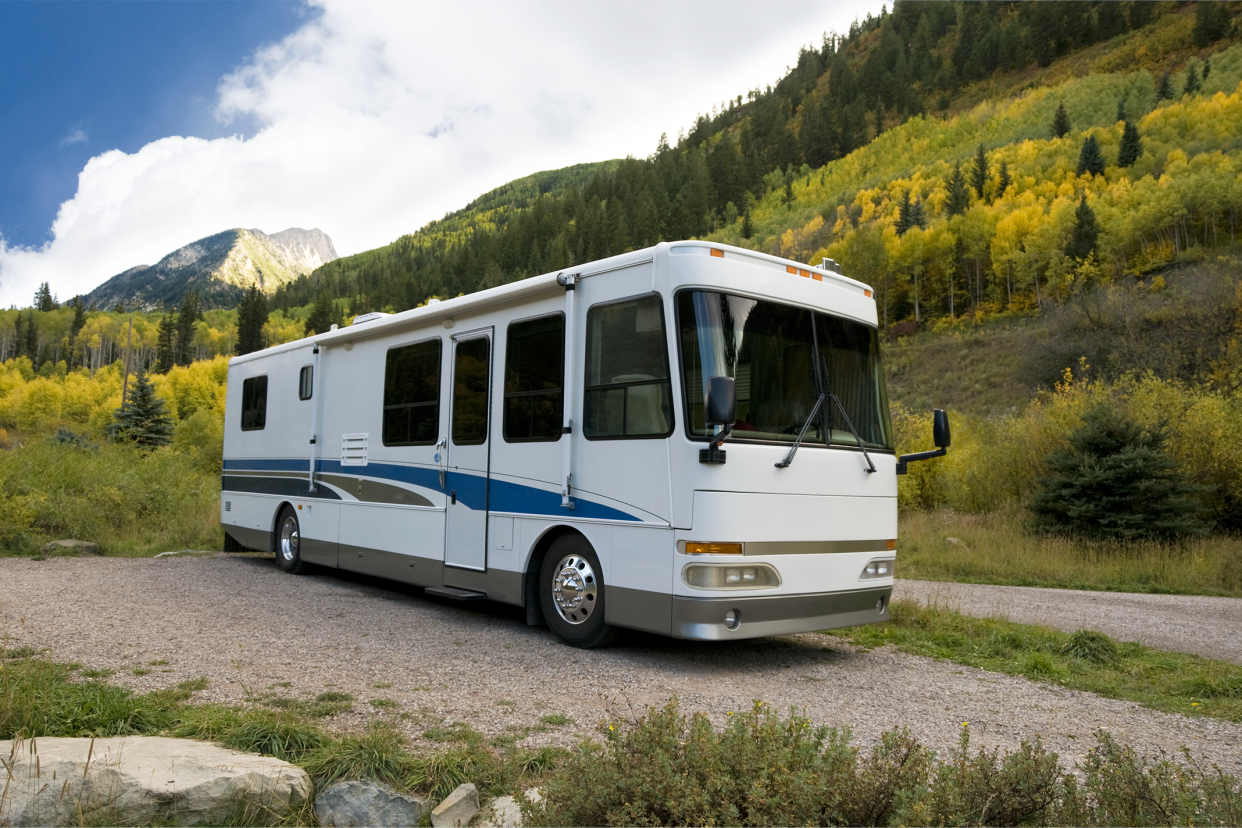 RV on the side of a road