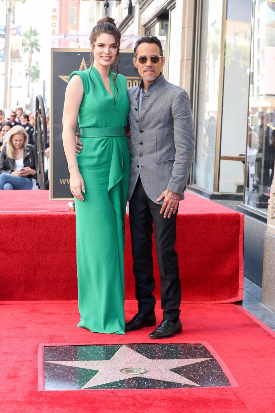 Nadia Ferrera y Marc Anthony. Photo by Stewart Cook/Variety via Getty Images