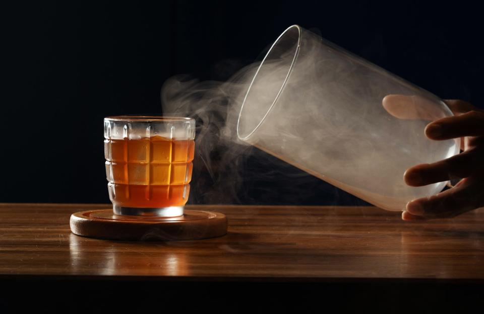 The "Smoke & Mirrors" cocktail at Adelaide's Gin Joint.