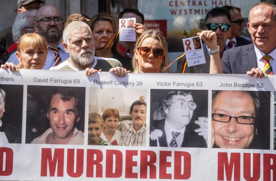 Campaigners outside Central Hall in Westminster (Jeff Moore/PA Wire)