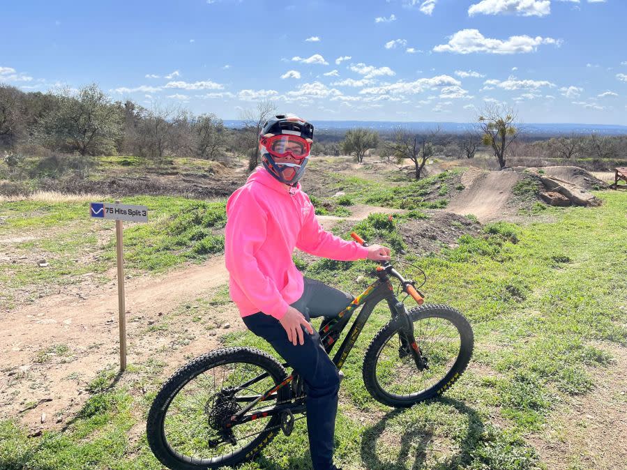 Rhett Jones is a high school senior who built a world-class bike park in Marble Falls. (KXAN Photo/Blake DeVine)