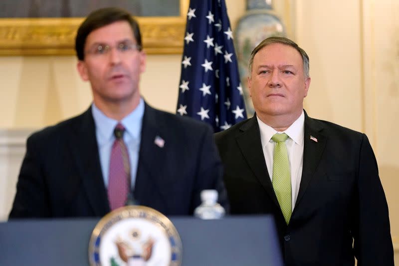 U.S. Secretary of State Mike Pompeo holds a news conference on Iran in Washington