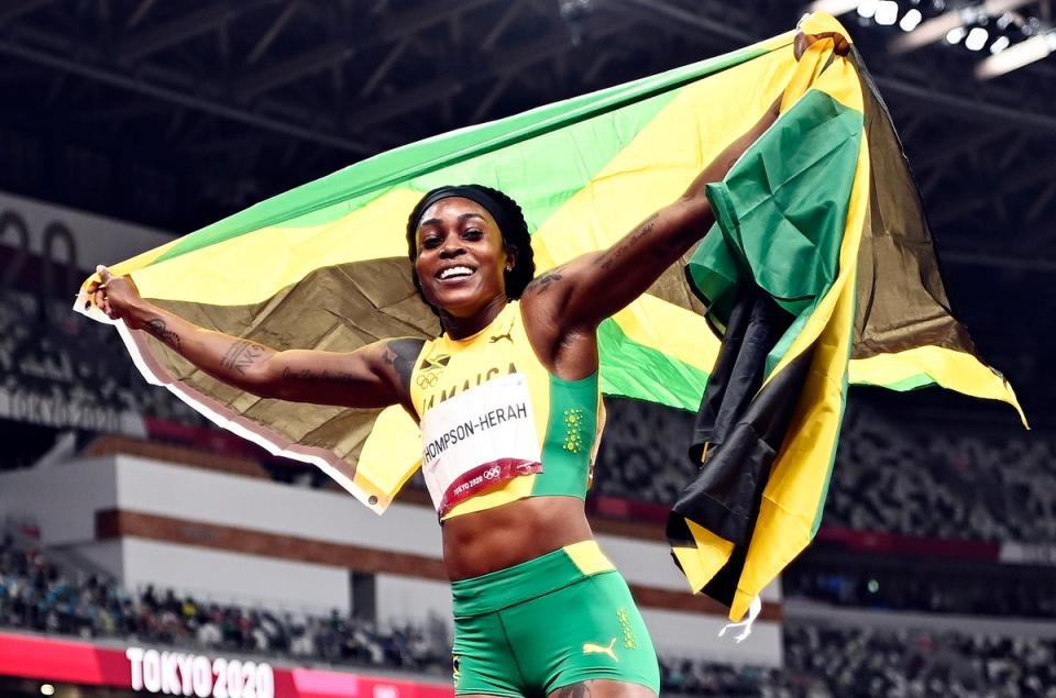 Elaine Thompson-Herah has been unstoppable at the Olympics (EPA)