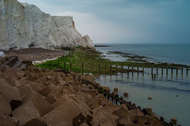 An area of coastland next to where raw sewage had been reportedly discharged after heavy rain on in Seaford, England. (Photo: Dan Kitwood via Getty Images)