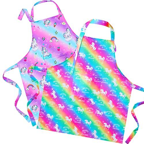 5) Sylfairy Kids' Apron With Pockets (Set of 2)