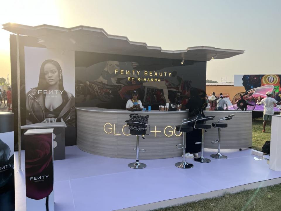 An activation for Rihanna’s Fenty Beauty at the 2022 Afrochella Festival was larger than those of other brands. Among other things, it allowed visitors to be skin-matched for the correct foundation. (theGrio Photo/Chinekwu Osakwe)