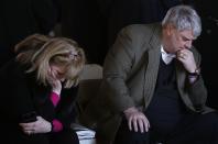 <p>India and Greg Keith, family friends of the Grahams, pray before the funeral service for the late U.S. evangelist Billy Graham at the Billy Graham Library in Charlotte, N.C., March 2, 2018. (Photo: Leah Millis/Reuters) </p>