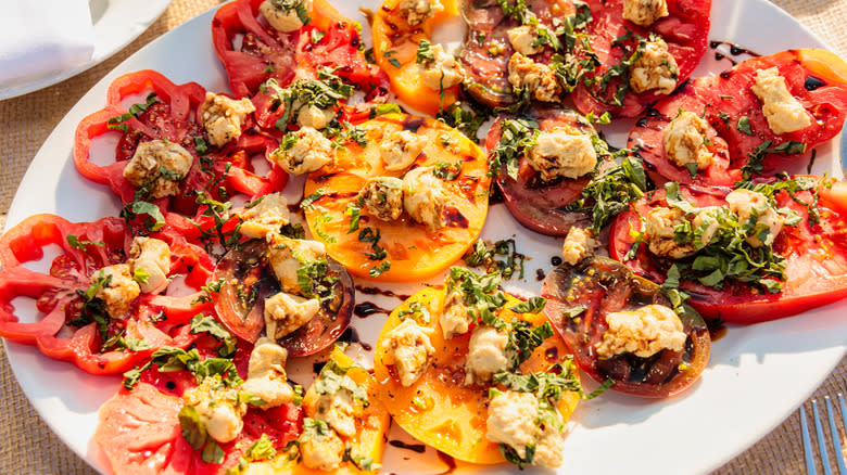 platter of heirloom tomatoes