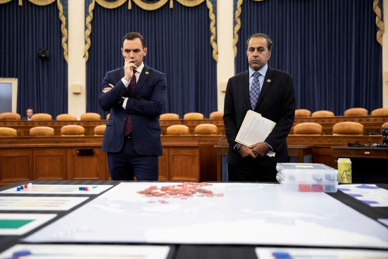 FILE PHOTO: House Select Committee on the Strategic Competition Between the United States and the Chinese Communist Party holds a meeting on the wargames simulation "Taiwan Tabletop Exercise (TTX)," on Capitol Hill in Washington