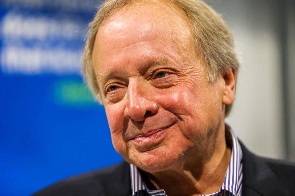 Edsel Ford II attends the special event commemorating Ford winning 24 hours of Le Mans endurance race in 1966 and the making of the film 'Ford v Ferrari' at the Archival Collection in the Ford Engineering building in Dearborn, on Thursday, Nov. 7, 2019.