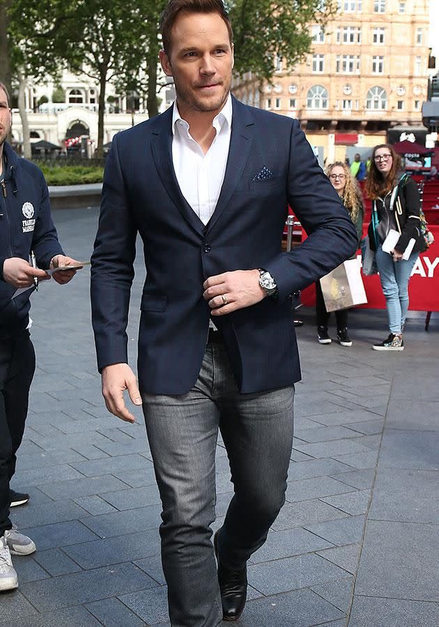 Chris Pratt is a new face at the popular church. Source: Getty