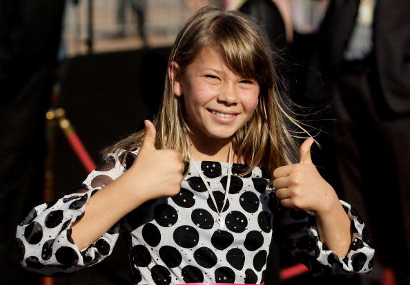 SYDNEY, AUSTRALIA – NOVEMBER 26: Bindi Irwin arrives on the red carpet at the 2009 ARIA Awards at Acer Arena on November 26, 2009 in Sydney, Australia. (Photo by Brendon Thorne/Getty Images)