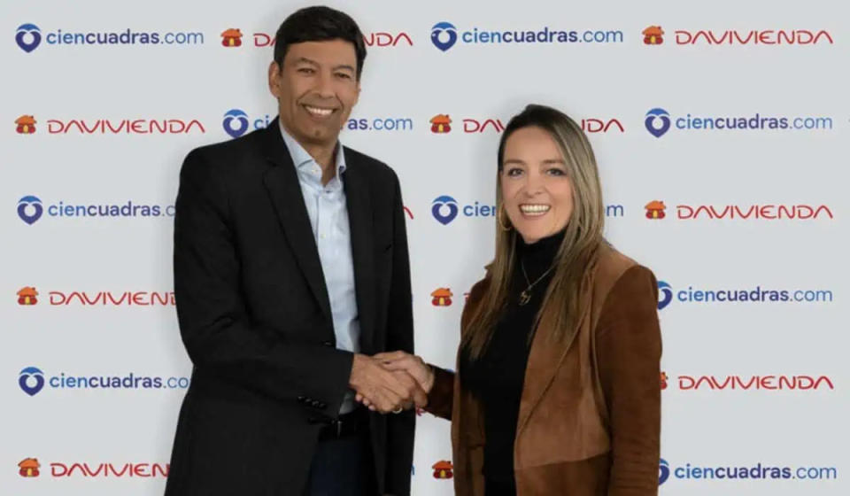 Paola Suárez, vicepresidente de Cienciadras.com y Javier Suárez presidente de Davivienda. Foto: tomada de Freepik