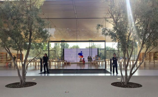 The Apple Park visitor centre. Source: Getty Images