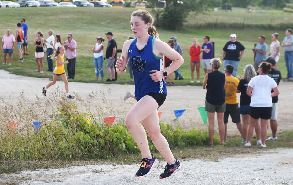 Triona Scott and fellow freshman Cypress Erickson were the top runners for the Collins-Maxwell girls cross country team in 2022.