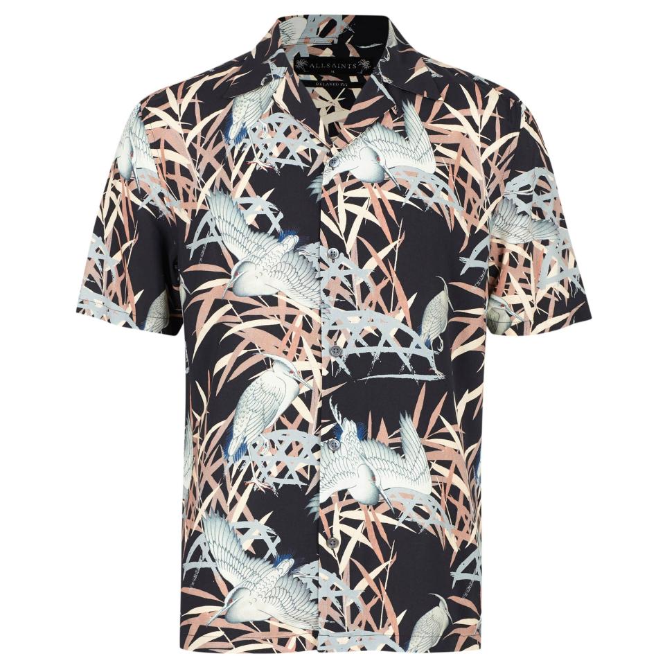 Siber Tropical Short Sleeve Button-Up Shirt