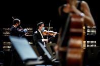 Rehearsal for a concert without audience at the Philharmonie de Paris