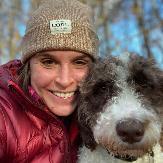 Karrie McAllister and her dog Martha May.