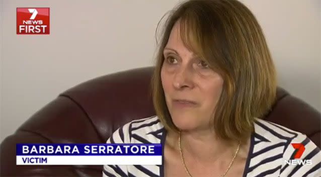 “I was petrified, I was scared that he was going to stab me,” the victim of the attack Barbara Serratore   told 7 News.