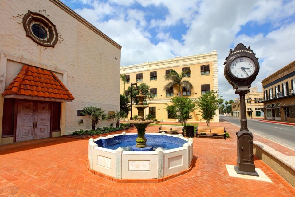 Historical plaza with fountain