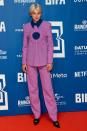 <p>Corrin chose a lilac and navy set from Marco Ribeiro for the red carpet event. </p>