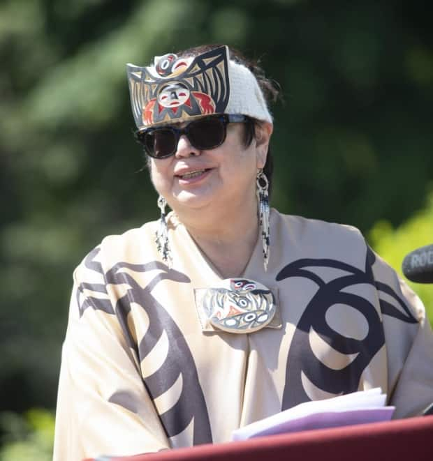 Kekinusuqs, Judith Sayers, is Vancouver Island University's new chancellor, president of the Nuu-chah-nulth Tribal Council, and former chief of Hupacasath First Nation. (Vancouver Island University - image credit)