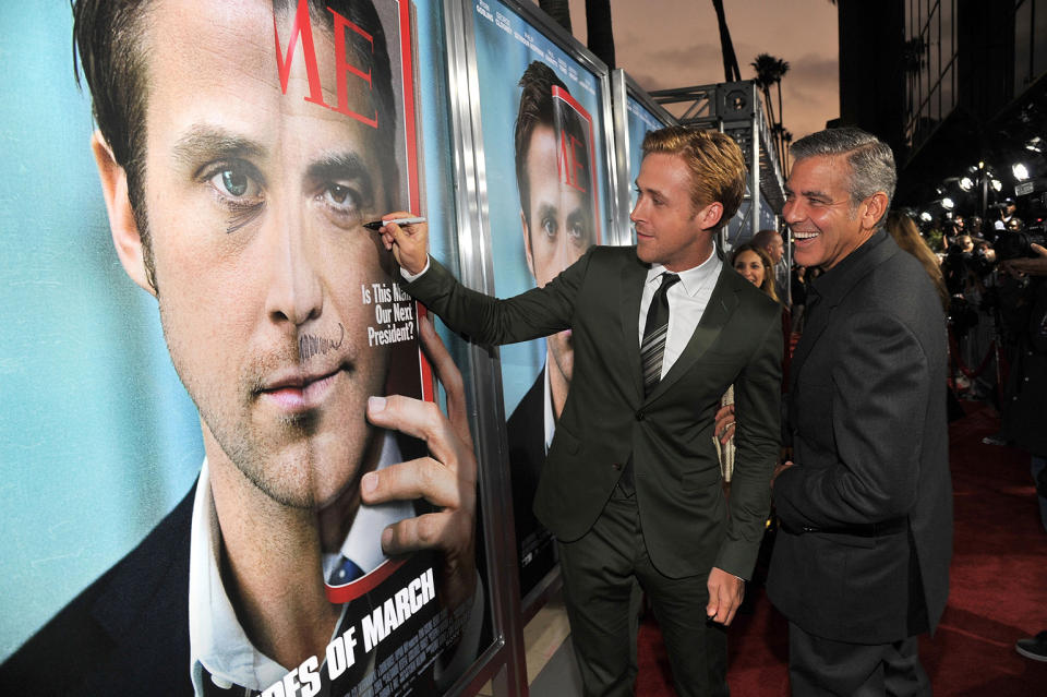 Ides of March LA Premiere 2011 Ryan Gosling George Clooney