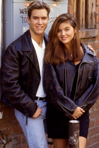 <p>Bill Nation/Sygma via Getty Images</p> Tiffani Thiessen as Kelly Kapowski on Saved By the Bell in 1992