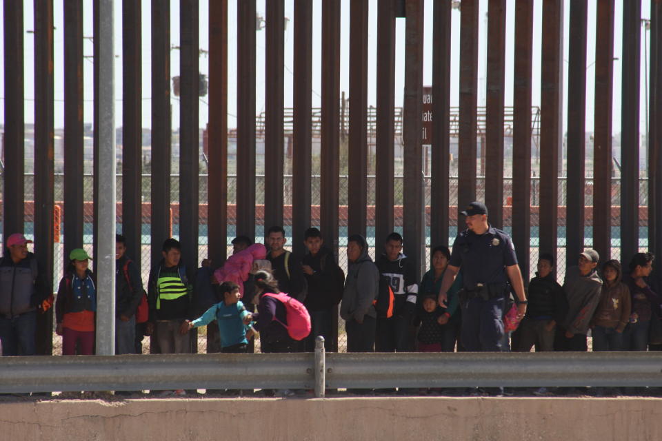 A scene from the border at Juarez, Mexico