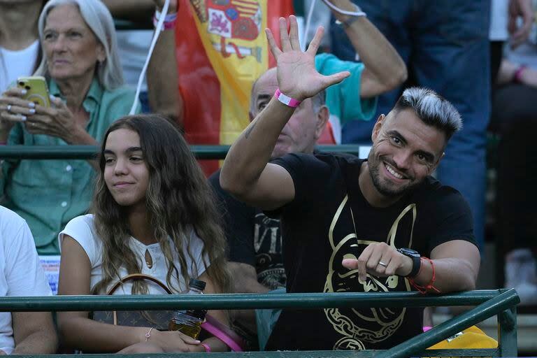 Sergio Romero, el arquero de Boca, en el BALTC viendo Alcaraz-Ugo Carabelli