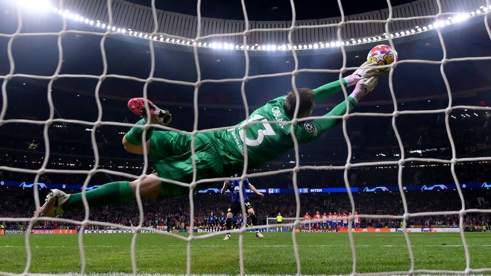 Jan Oblak was the hero for Atlético after saving two penalties in the shootout. - David Ramos/Getty Images