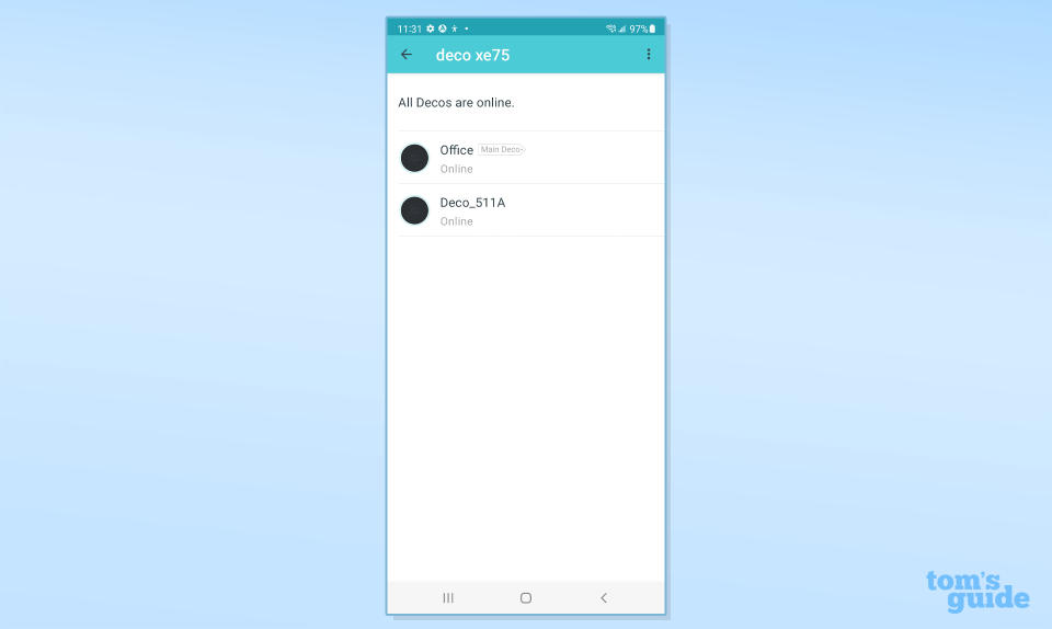 TP-Link Deco XE75 app screen shot