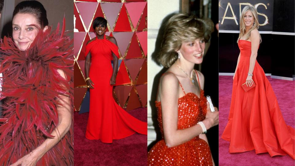 Wearing red on the red carpet can be a bold move, but these celebrities nailed it...