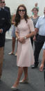 <p>Princess Kate stepped out in this pretty pink frock for a day of engagements. <i>(Photo by Steve Parsons - WPA Pool/Getty Images)</i></p>