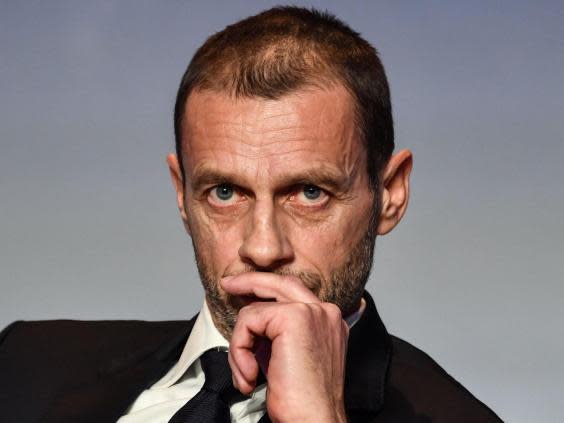 Uefa president Aleksander Ceferin has delayed the talks (AFP/Getty)
