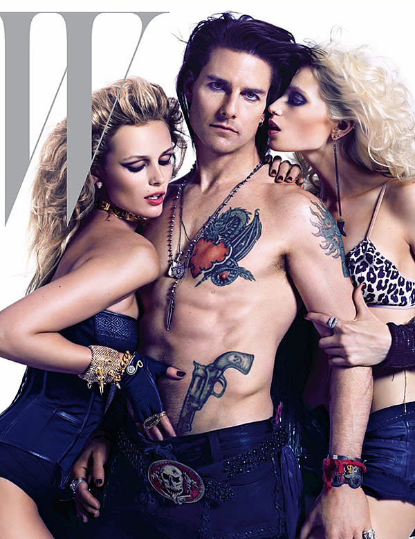 Tom Cruise Shirtless  Tattooed For W Magazine