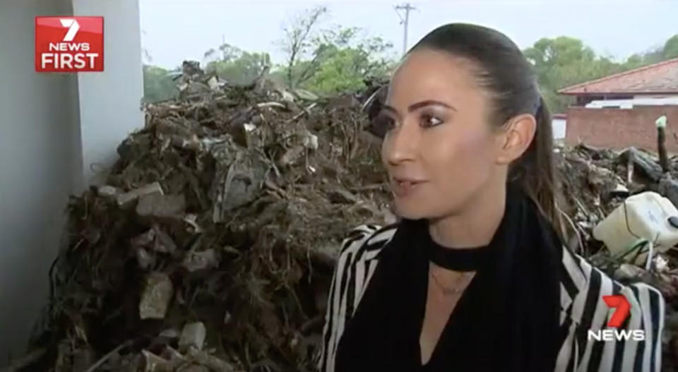 Owner Christie said the bizarre rubbish dump was “devastating”. Source: 7 News