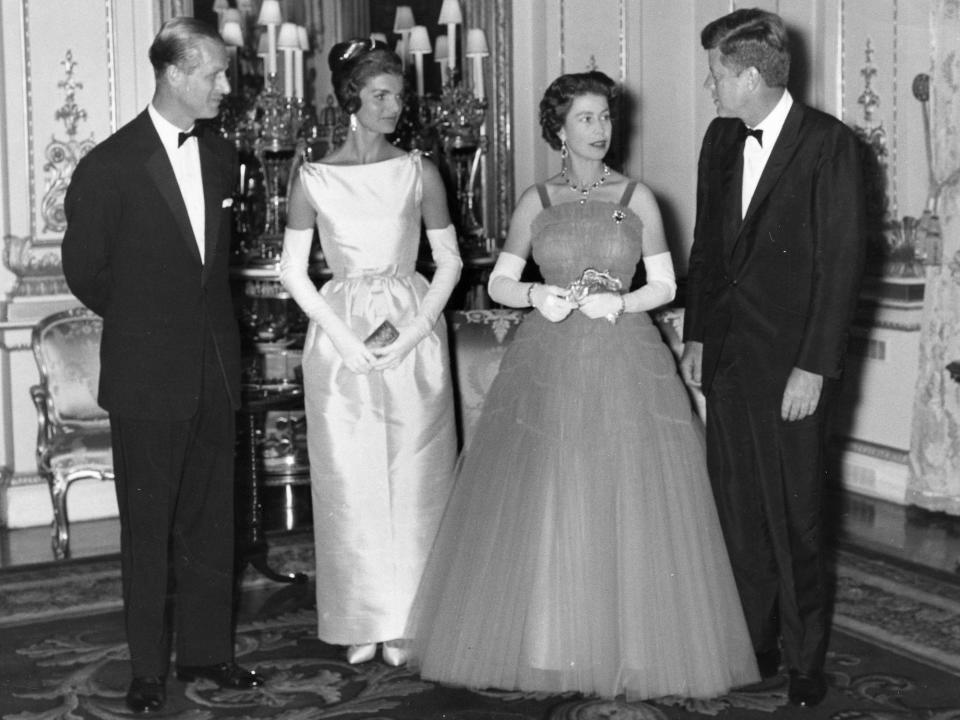 Queen Elizabeth with JFK