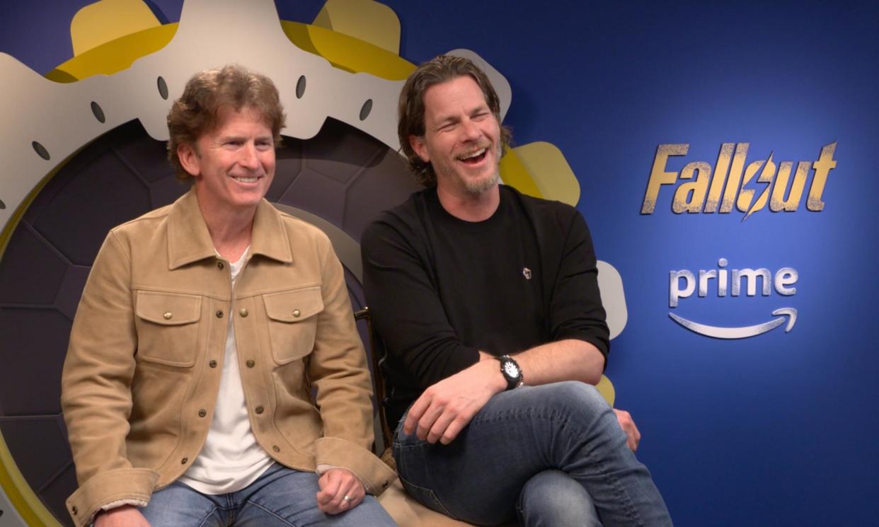 <span>‘We clicked’ … Todd Howard (left) and Jonathan Nolan.</span><span>Photograph: Amazon Prime</span>