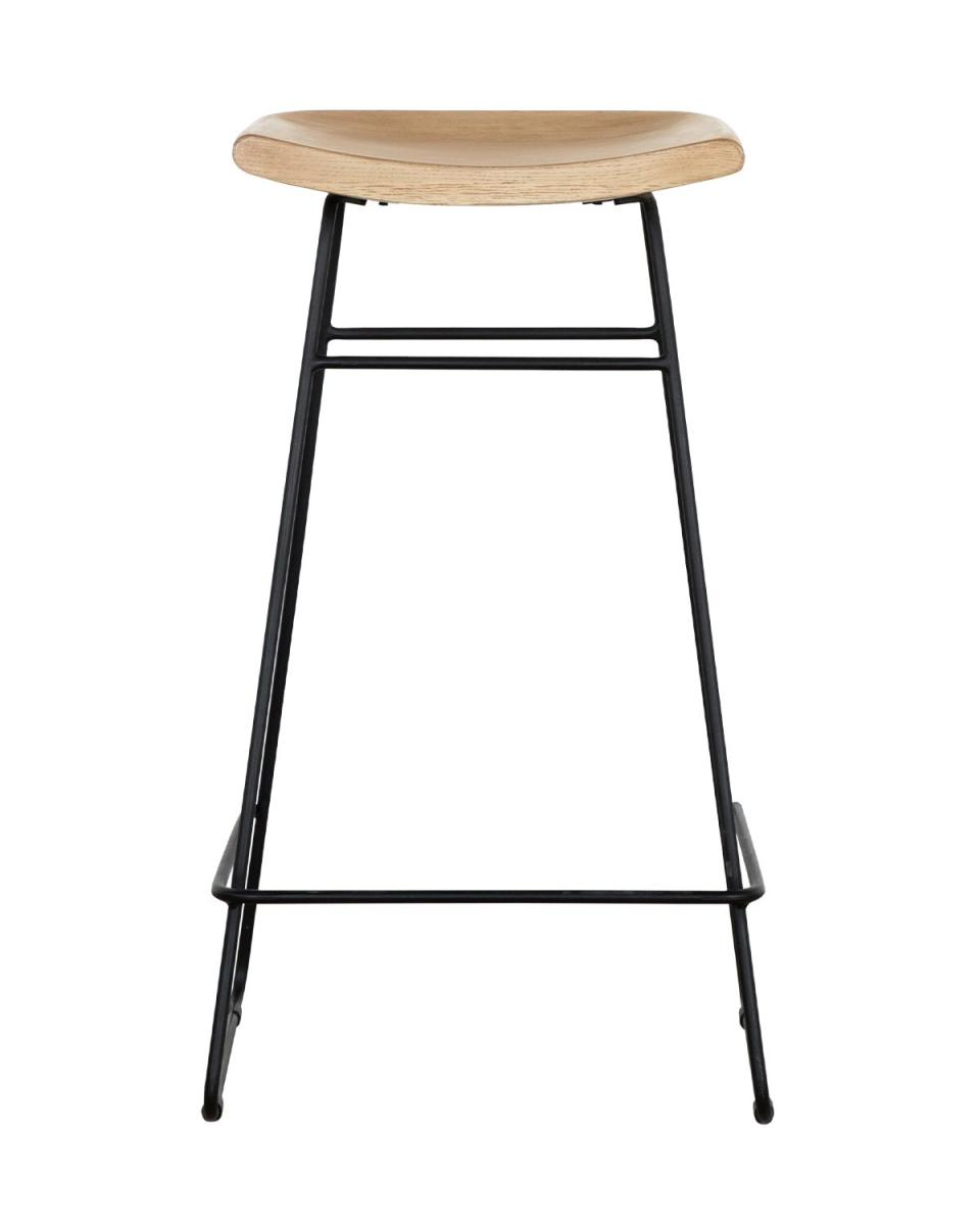 Wood and Metal Barstool