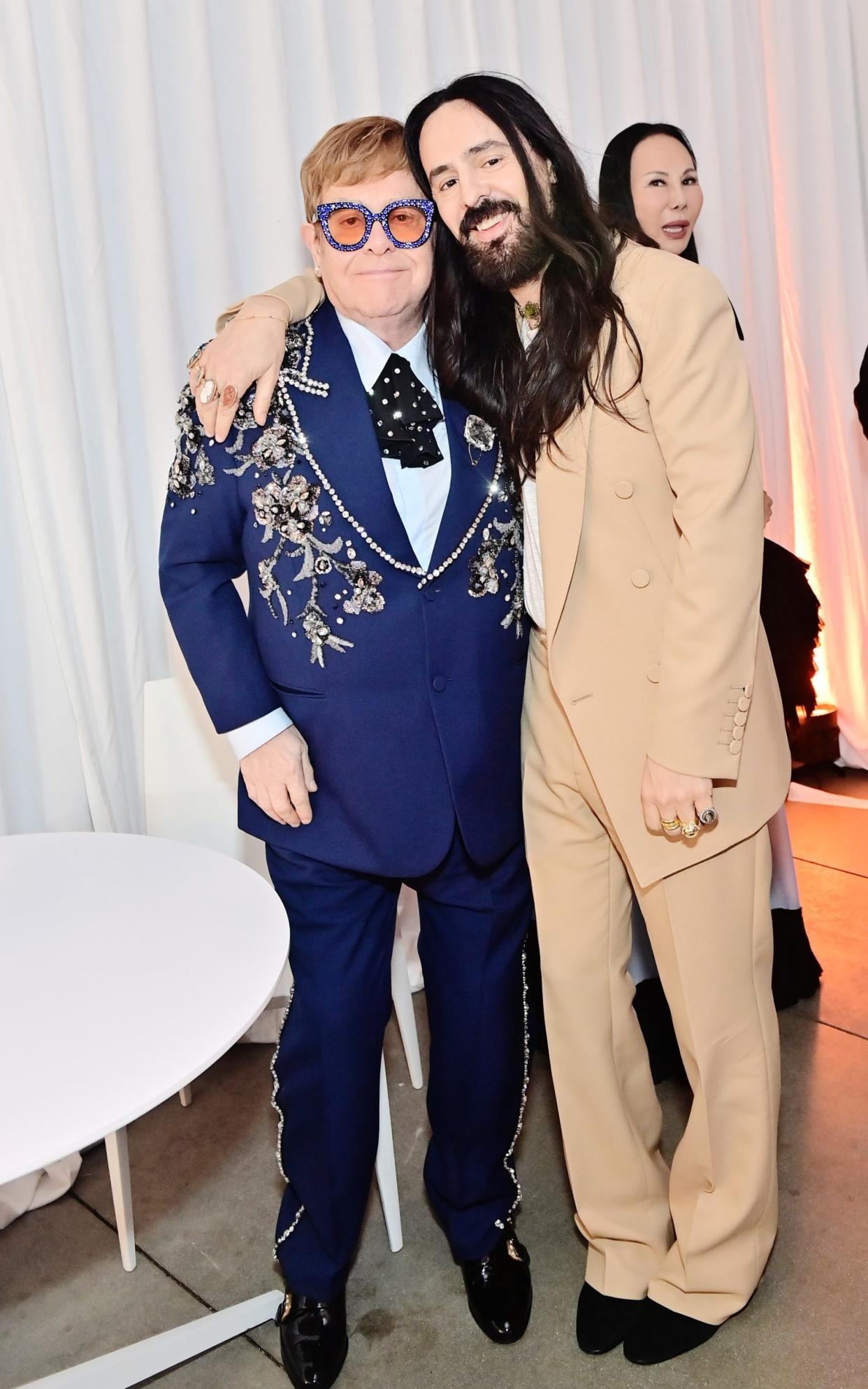 Sir Elton and Gucci's former creative director, Alessandro Michel, in November 2022
