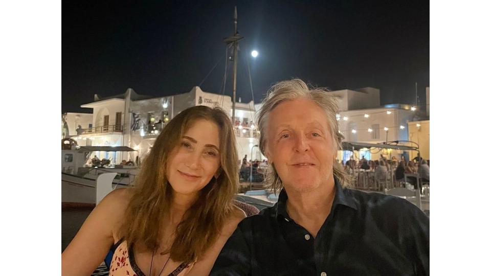 sir paul with wife nancy on holiday 