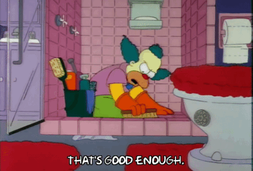 krusty cleaning gif