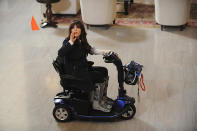 <p>Deschanel was pregnant with daughter Elsie Otter in 2015 while filming the hit show <em>New Girl</em>. The show runners found creative ways to hide her bump, like having Deschanel's character, Jessica Day, get injured and ride around on a motorized scooter, and eventually sending her character off to jury duty when Deschanel needed to take her maternity leave. </p>