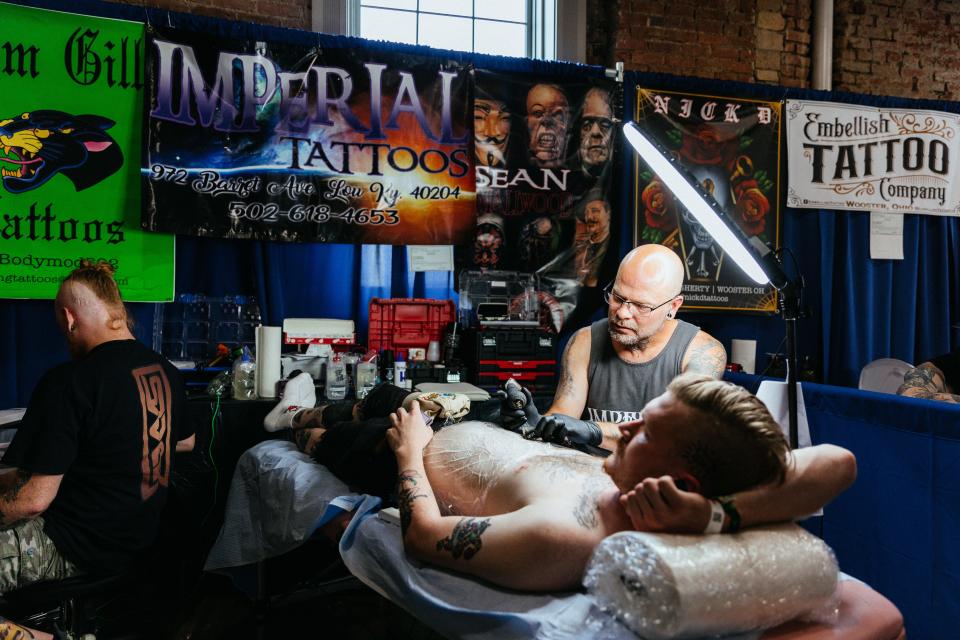 Artists from 28 different tattoo studios were on hand during the 2023 INKcarceration Music & Tattoo Festival in Mansfield.